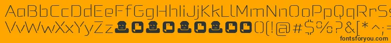 Felonast ExtraLight Font – Black Fonts on Orange Background