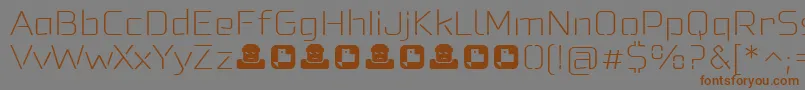 Felonast ExtraLight Font – Brown Fonts on Gray Background