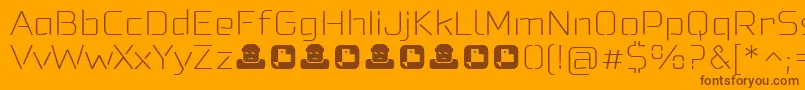 Felonast ExtraLight Font – Brown Fonts on Orange Background