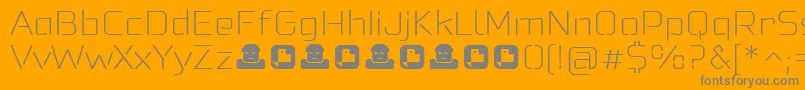 Felonast ExtraLight Font – Gray Fonts on Orange Background