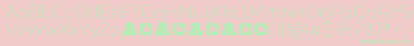 Felonast ExtraLight Font – Green Fonts on Pink Background