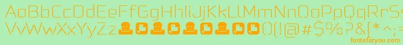 Felonast ExtraLight Font – Orange Fonts on Green Background