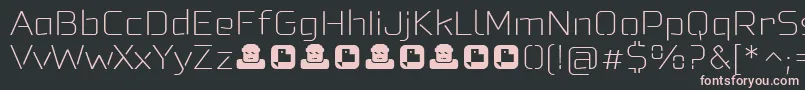 Felonast ExtraLight Font – Pink Fonts on Black Background