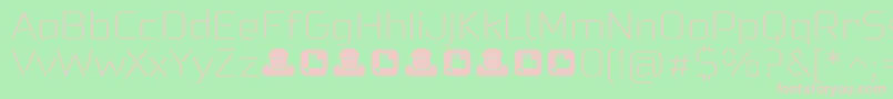 Felonast ExtraLight Font – Pink Fonts on Green Background