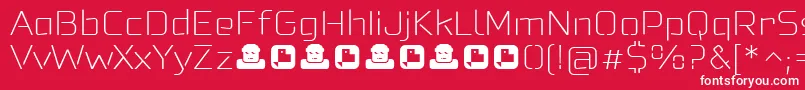 Felonast ExtraLight Font – White Fonts on Red Background