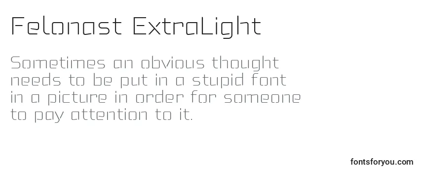Felonast ExtraLight Font
