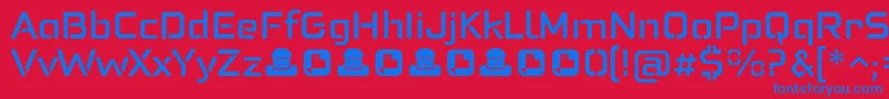 Felonast Medium Font – Blue Fonts on Red Background