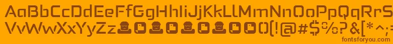 Felonast Medium Font – Brown Fonts on Orange Background