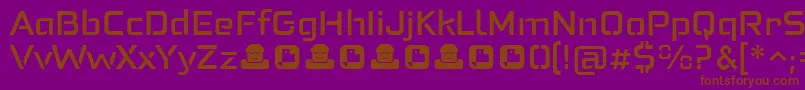 Felonast Medium Font – Brown Fonts on Purple Background
