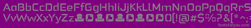 Felonast Medium-Schriftart – Graue Schriften auf violettem Hintergrund
