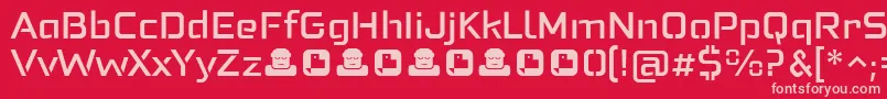 Felonast Medium Font – Pink Fonts on Red Background