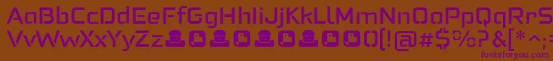 Felonast Medium Font – Purple Fonts on Brown Background