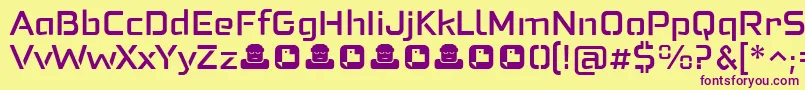 Felonast Medium Font – Purple Fonts on Yellow Background