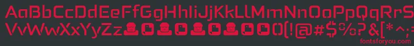 Felonast Medium Font – Red Fonts on Black Background