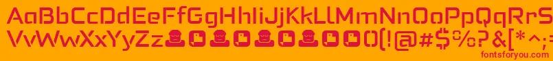 Felonast Medium Font – Red Fonts on Orange Background