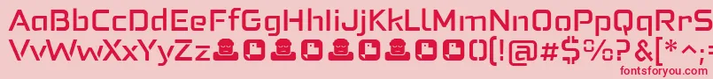 Felonast Medium-Schriftart – Rote Schriften auf rosa Hintergrund