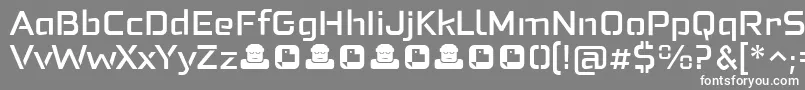 Felonast Medium Font – White Fonts on Gray Background