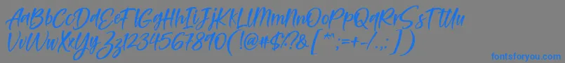 Шрифт Feltarigo Font by 7NTypes – синие шрифты на сером фоне