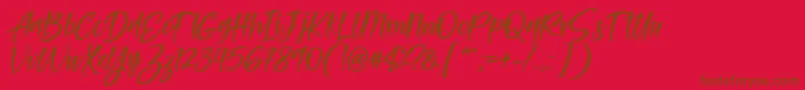 Fonte Feltarigo Font by 7NTypes – fontes marrons em um fundo vermelho