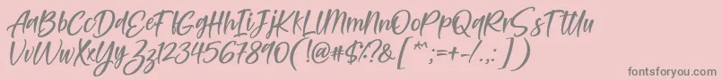 Feltarigo Font by 7NTypes Font – Gray Fonts on Pink Background