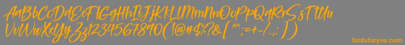 Feltarigo Font by 7NTypes Font – Orange Fonts on Gray Background