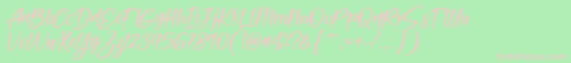 Feltarigo Font by 7NTypes Font – Pink Fonts on Green Background