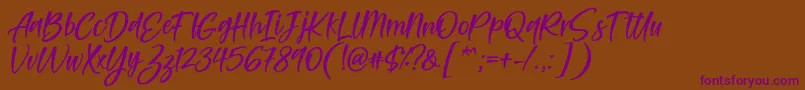Feltarigo Font by 7NTypes Font – Purple Fonts on Brown Background