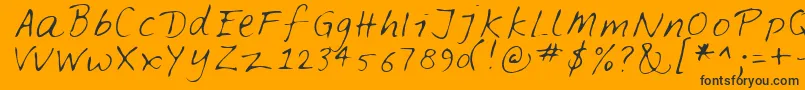 FELTPEN  Font – Black Fonts on Orange Background