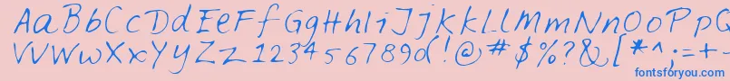 FELTPEN  Font – Blue Fonts on Pink Background