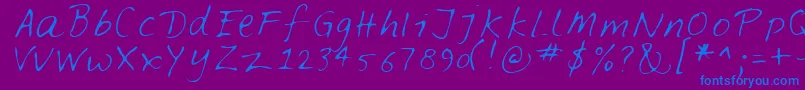 FELTPEN  Font – Blue Fonts on Purple Background