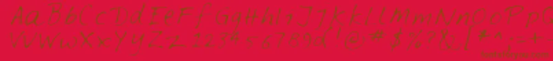 FELTPEN  Font – Brown Fonts on Red Background