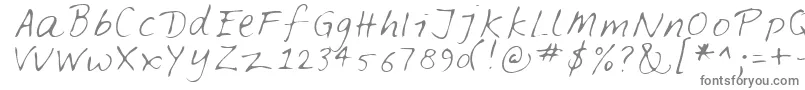 FELTPEN -fontti – harmaat kirjasimet valkoisella taustalla