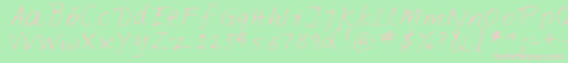 FELTPEN  Font – Pink Fonts on Green Background