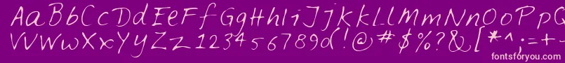 FELTPEN  Font – Pink Fonts on Purple Background