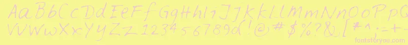 FELTPEN  Font – Pink Fonts on Yellow Background