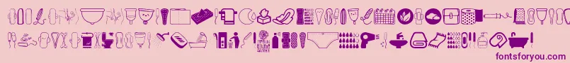 Feminine Hygiene-Schriftart – Violette Schriften auf rosa Hintergrund