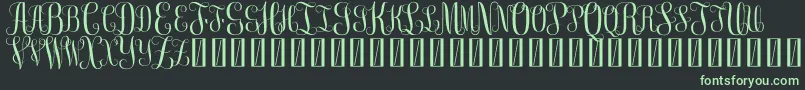 FreemonogramBeta0.5 Font – Green Fonts on Black Background