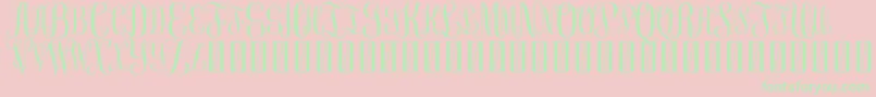 FreemonogramBeta0.5-Schriftart – Grüne Schriften auf rosa Hintergrund