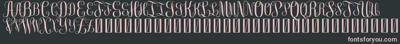 FreemonogramBeta0.5-Schriftart – Rosa Schriften auf schwarzem Hintergrund