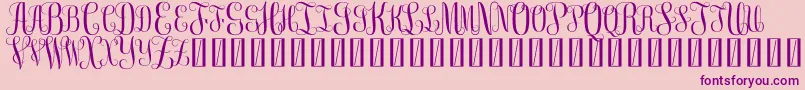 FreemonogramBeta0.5-Schriftart – Violette Schriften auf rosa Hintergrund