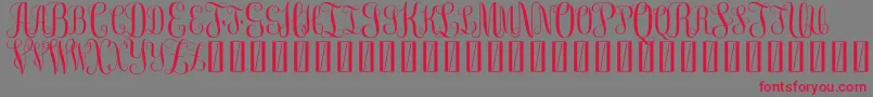 FreemonogramBeta0.5-Schriftart – Rote Schriften auf grauem Hintergrund