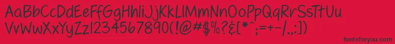 fennl    Font – Black Fonts on Red Background