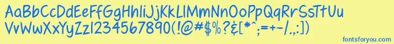 Więcej informacji o czcionce fennrg Czcionka fennrg – niebieskie czcionki na żółtym tle