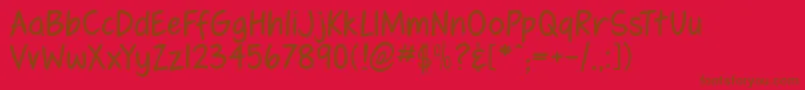 fennrg   Font – Brown Fonts on Red Background