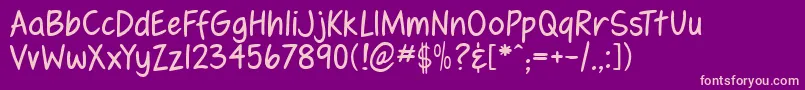 Weitere Informationen zur fennrg -Schriftart fennrg -Schriftart – Rosa Schriften auf violettem Hintergrund