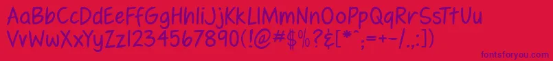 fennrg   Font – Purple Fonts on Red Background