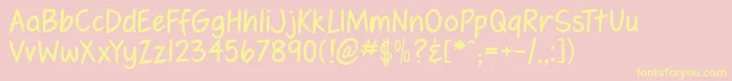 fennrg   Font – Yellow Fonts on Pink Background