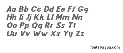 Überblick über die Schriftart Fenord Italic