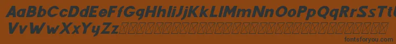 Fenord Italic Font – Black Fonts on Brown Background