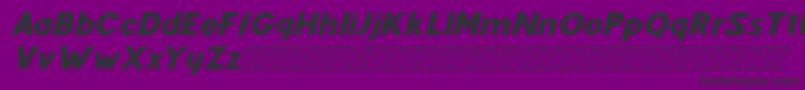 Fonte Fenord Italic – fontes pretas em um fundo violeta